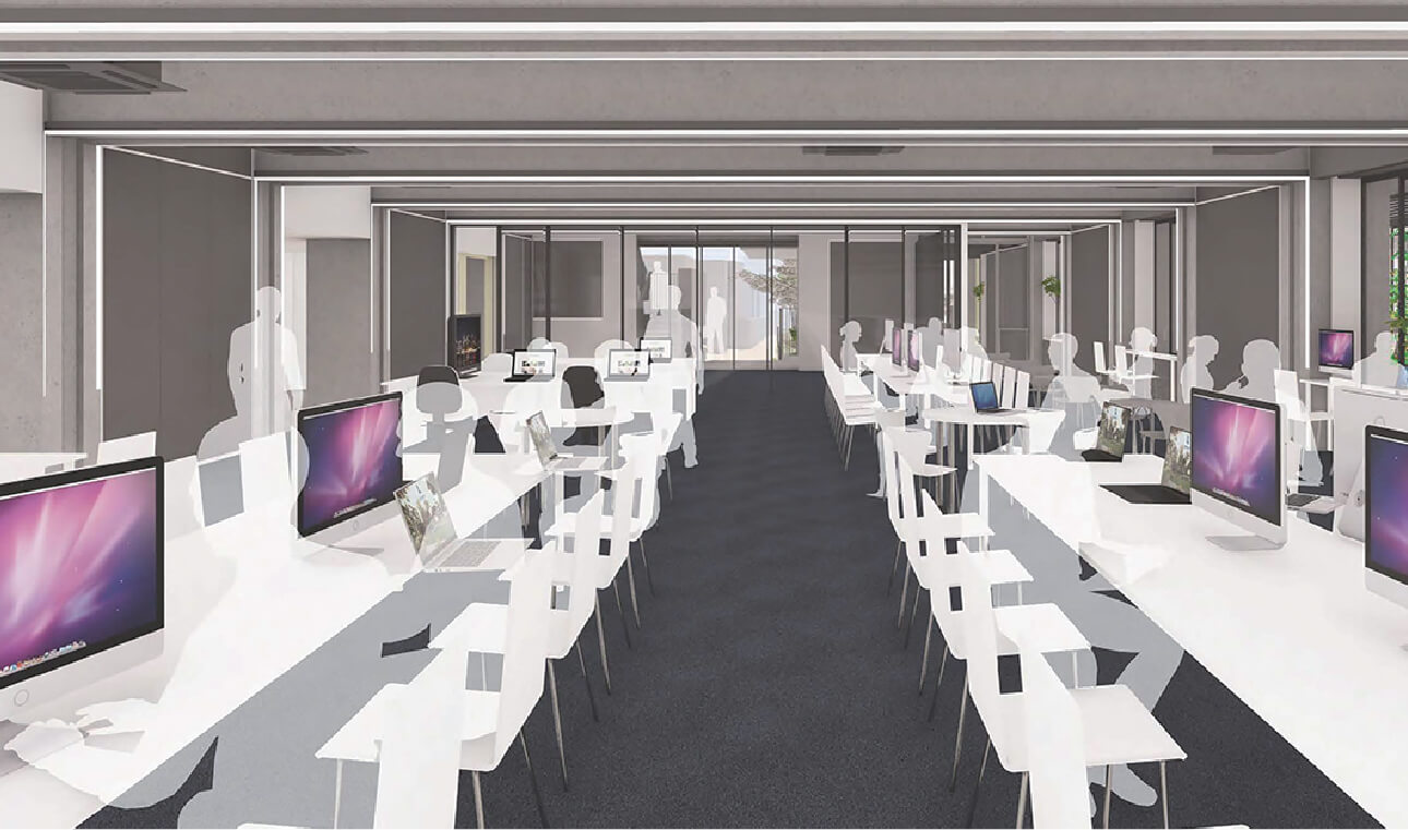 Digital Factory: A "digital lab" space that transforms ideas into tangible forms.