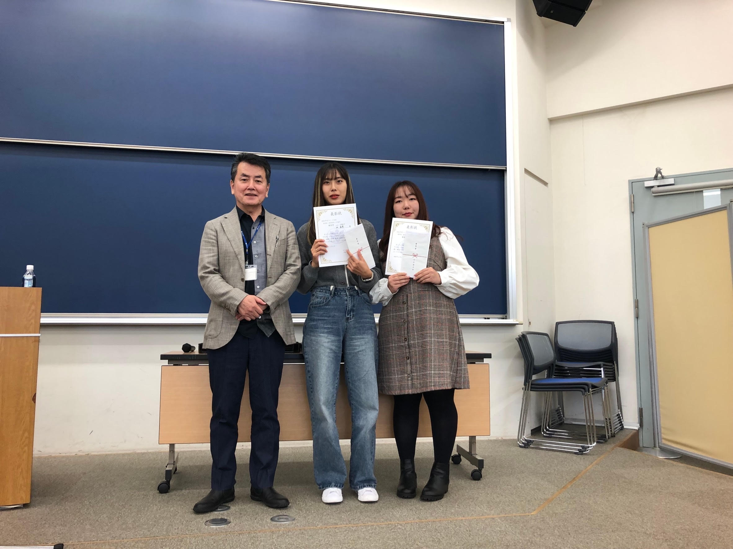 留学生と本学学生ペア部門:優秀賞