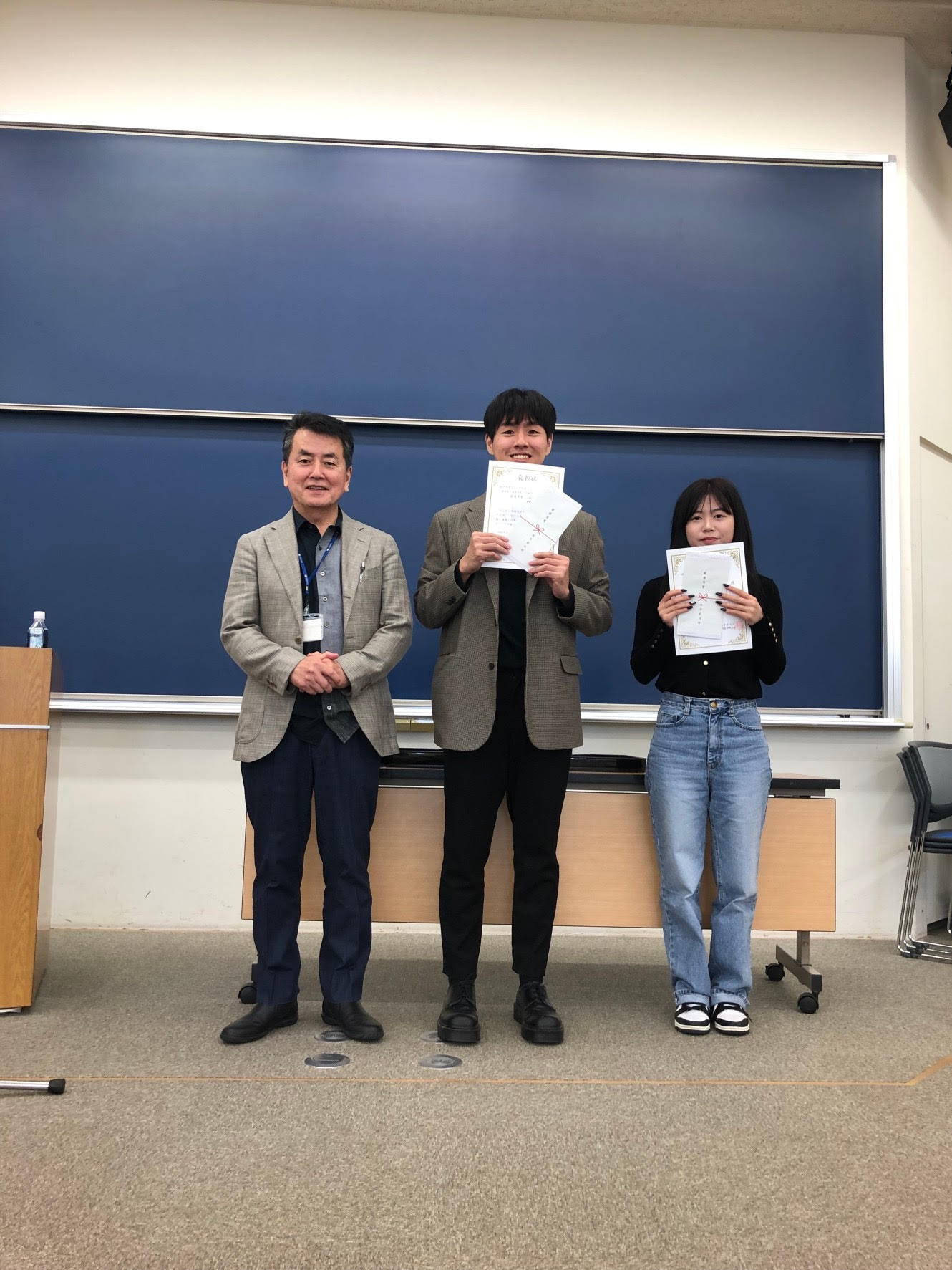 留学生と本学学生ペア部門:最優秀賞