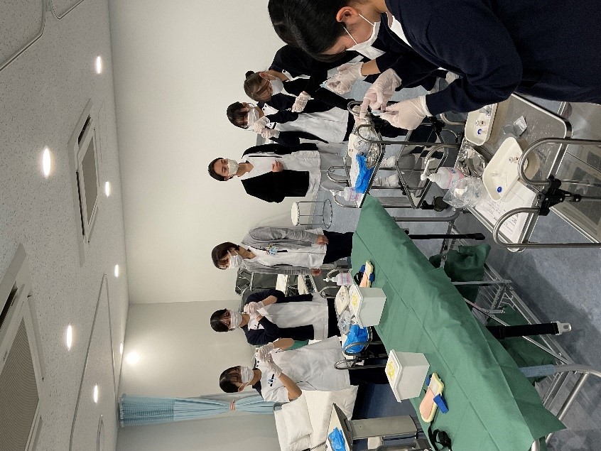 Receiving instruction on how to use a syringe