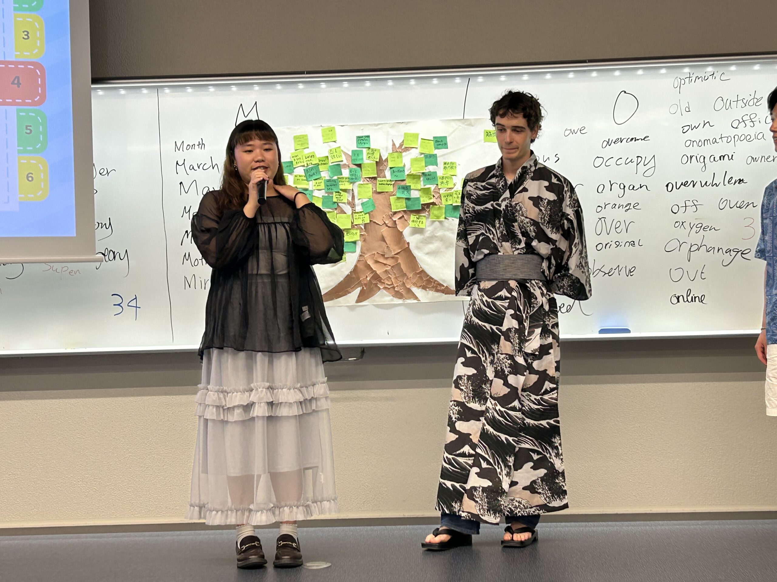 Left: Exchange student from Taiwan Right: Exchange student from France