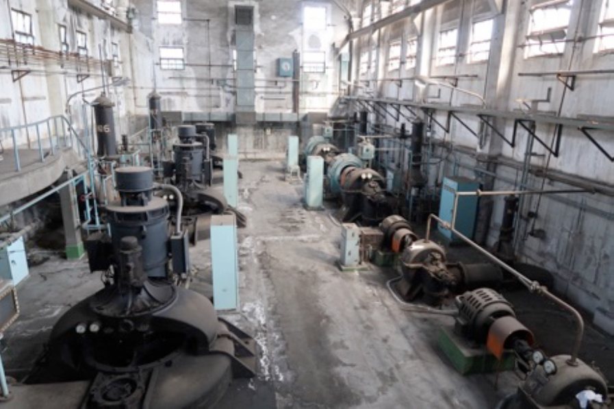 Inside the second pump room
